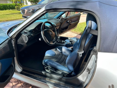 1998 BMW M Roadster in Arctic Silver Metallic over Estoril Blue & Black Nappa