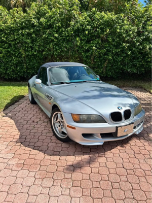 1998 BMW M Roadster in Arctic Silver Metallic over Estoril Blue & Black Nappa