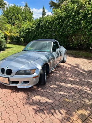 1998 BMW M Roadster in Arctic Silver Metallic over Estoril Blue & Black Nappa