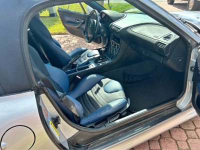1998 BMW M Roadster in Arctic Silver Metallic over Estoril Blue & Black Nappa