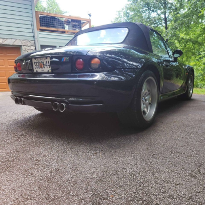 1998 BMW M Roadster in Cosmos Black Metallic over Imola Red & Black Nappa
