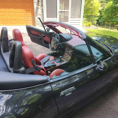 1998 BMW M Roadster in Cosmos Black Metallic over Imola Red & Black Nappa