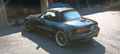 1998 BMW M Roadster in Cosmos Black Metallic over Dark Gray & Black Nappa