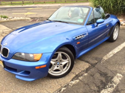 1998 BMW M Roadster in Estoril Blue Metallic over Estoril Blue & Black Nappa