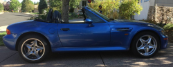 1998 BMW M Roadster in Estoril Blue Metallic over Estoril Blue & Black Nappa