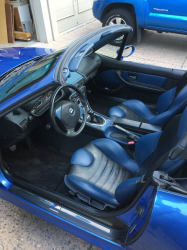 1998 BMW M Roadster in Estoril Blue Metallic over Estoril Blue & Black Nappa