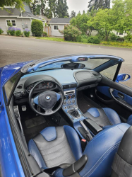 1998 BMW M Roadster in Estoril Blue Metallic over Estoril Blue & Black Nappa