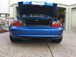 1998 BMW M Roadster in Estoril Blue Metallic over Estoril Blue & Black Nappa