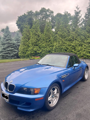 1998 BMW M Roadster in Estoril Blue Metallic over Estoril Blue & Black Nappa