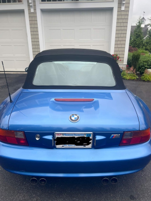 1998 BMW M Roadster in Estoril Blue Metallic over Estoril Blue & Black Nappa