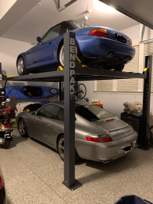 1998 BMW M Roadster in Estoril Blue Metallic over Estoril Blue & Black Nappa