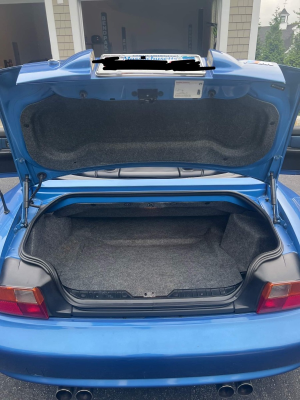 1998 BMW M Roadster in Estoril Blue Metallic over Estoril Blue & Black Nappa
