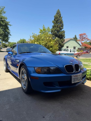 1998 BMW M Roadster in Estoril Blue Metallic over Estoril Blue & Black Nappa