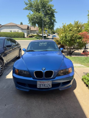1998 BMW M Roadster in Estoril Blue Metallic over Estoril Blue & Black Nappa