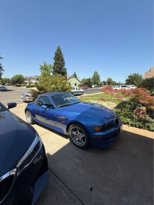 1998 BMW M Roadster in Estoril Blue Metallic over Estoril Blue & Black Nappa