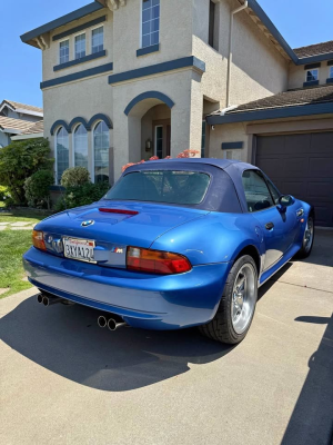 1998 BMW M Roadster in Estoril Blue Metallic over Estoril Blue & Black Nappa