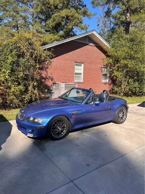 1998 BMW M Roadster in Estoril Blue Metallic over Estoril Blue & Black Nappa