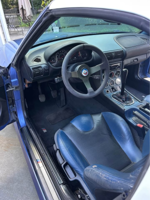 1998 BMW M Roadster in Estoril Blue Metallic over Estoril Blue & Black Nappa