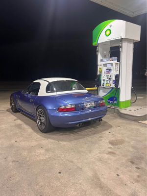 1998 BMW M Roadster in Estoril Blue Metallic over Estoril Blue & Black Nappa