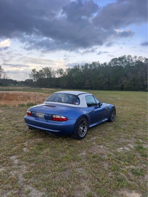 1998 BMW M Roadster in Estoril Blue Metallic over Estoril Blue & Black Nappa