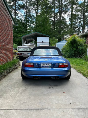 1998 BMW M Roadster in Estoril Blue Metallic over Estoril Blue & Black Nappa