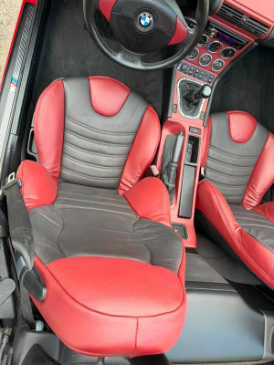 1998 BMW M Roadster in Imola Red 2 over Imola Red & Black Nappa