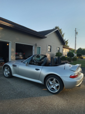 1999 BMW M Roadster in Arctic Silver Metallic over Dark Gray & Black Nappa