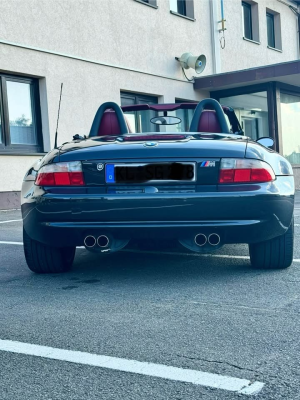 1999 BMW M Roadster in Cosmos Black Metallic over Imola Red & Black Nappa