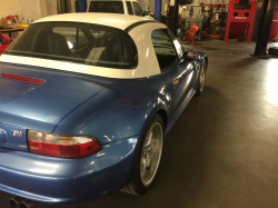 1999 BMW M Roadster in Estoril Blue Metallic over Estoril Blue & Black Nappa