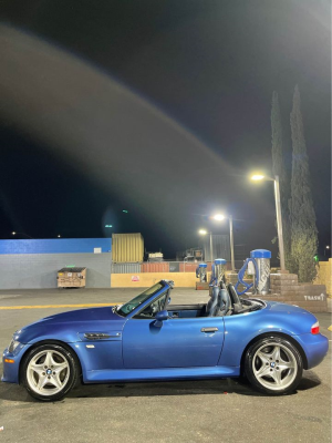 1999 BMW M Roadster in Estoril Blue Metallic over Estoril Blue & Black Nappa