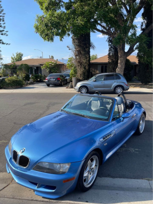 1999 BMW M Roadster in Estoril Blue Metallic over Estoril Blue & Black Nappa