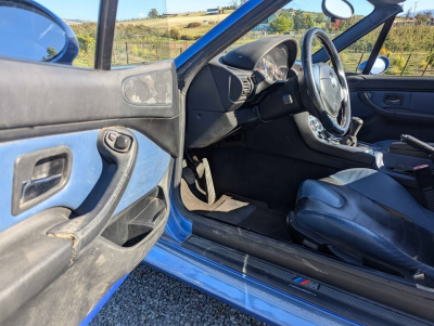 1999 BMW M Roadster in Estoril Blue Metallic over Estoril Blue & Black Nappa