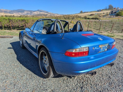 1999 BMW M Roadster in Estoril Blue Metallic over Estoril Blue & Black Nappa