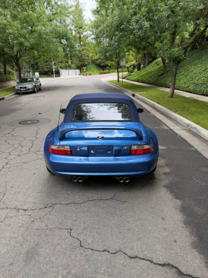 1999 BMW M Roadster in Estoril Blue Metallic over Estoril Blue & Black Nappa