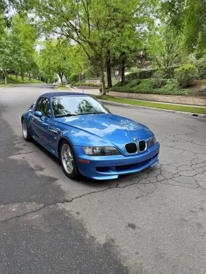 1999 BMW M Roadster in Estoril Blue Metallic over Estoril Blue & Black Nappa