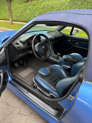1999 BMW M Roadster in Estoril Blue Metallic over Estoril Blue & Black Nappa