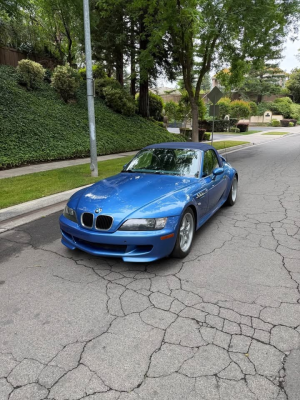 1999 BMW M Roadster in Estoril Blue Metallic over Estoril Blue & Black Nappa