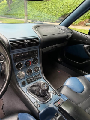1999 BMW M Roadster in Estoril Blue Metallic over Estoril Blue & Black Nappa