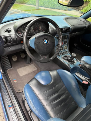 1999 BMW M Roadster in Estoril Blue Metallic over Estoril Blue & Black Nappa