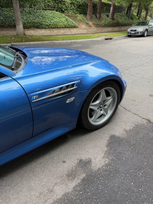 1999 BMW M Roadster in Estoril Blue Metallic over Estoril Blue & Black Nappa