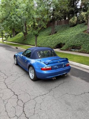 1999 BMW M Roadster in Estoril Blue Metallic over Estoril Blue & Black Nappa
