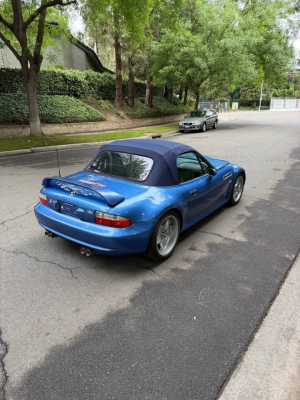 1999 BMW M Roadster in Estoril Blue Metallic over Estoril Blue & Black Nappa