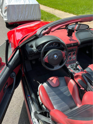 1999 BMW M Roadster in Imola Red 2 over Imola Red & Black Nappa