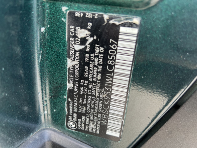 1998 BMW M Roadster in Boston Green Metallic over Dark Gray & Black Nappa