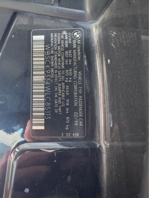 1998 BMW M Roadster in Cosmos Black Metallic over Dark Gray & Black Nappa