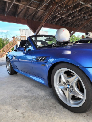 1998 BMW M Roadster in Estoril Blue Metallic over Estoril Blue & Black Nappa