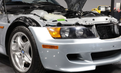 1998 BMW M Roadster in Arctic Silver Metallic over Estoril Blue & Black Nappa