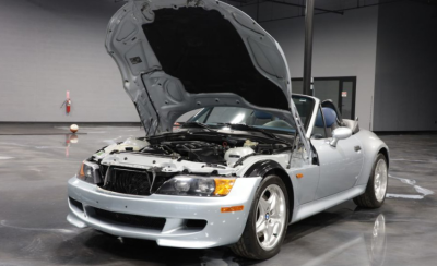 1998 BMW M Roadster in Arctic Silver Metallic over Estoril Blue & Black Nappa