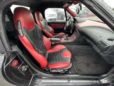 1998 BMW M Roadster in Cosmos Black Metallic over Imola Red & Black Nappa