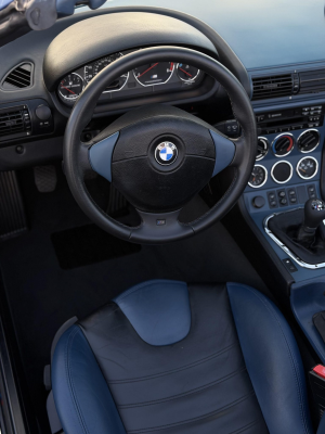1998 BMW M Roadster in Estoril Blue Metallic over Estoril Blue & Black Nappa